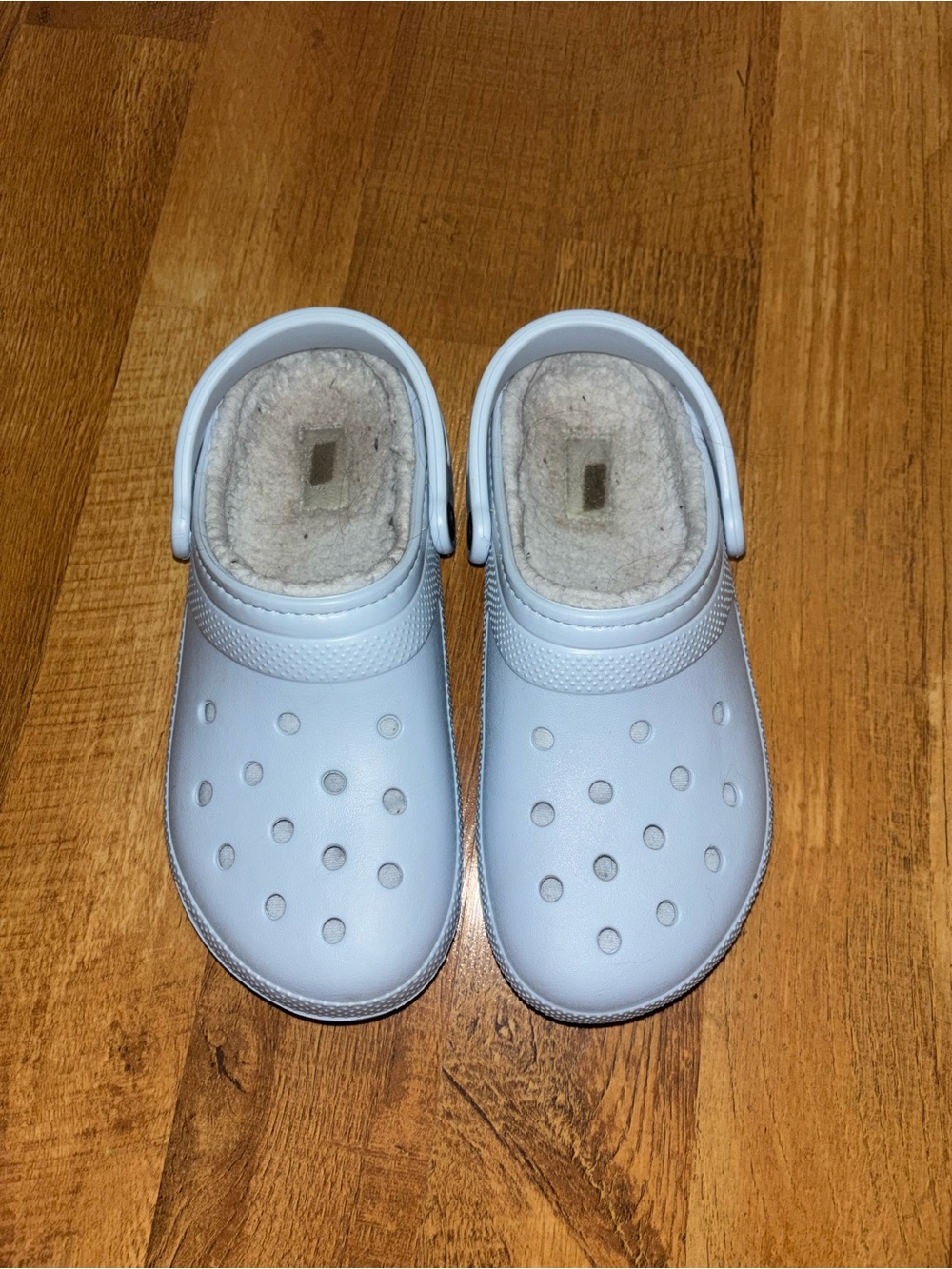 Light Blue Fleece-Lined Crocs
